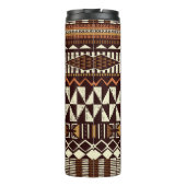 Tribal African style fabric patchwork abstract vin Thermosbeker (Achterkant)
