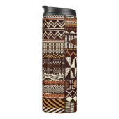Tribal African style fabric patchwork abstract vin Thermosbeker (Geroteerd rechts)