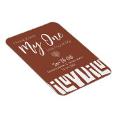 Tribal African Terracotta Oranje Save the Date Magneet (Rechterzijde)