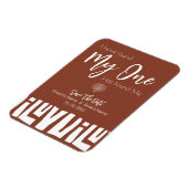 Tribal African Terracotta Oranje Save the Date Magneet (Linkerzijde)