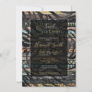 Tribal African Zebra Stripes Pattern Kaart