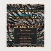 Tribal African Zebra Stripes Pattern Visitekaartje (Binnenkant ongevouwen)