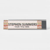 Tribal Afrika Patroon Etnisch Bureau Naambordje (Voorkant)