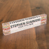 Tribal Afrika Patroon Etnisch Naambordje (Zijkant)