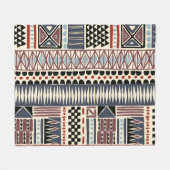 Tribal Afrikaans Chevron Patroon Fleece Deken (Voorkant (Horizontaal))