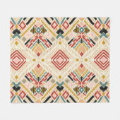 Tribal Afrikaanse Chevron Aztec Patroon Fleece Deken (Voorkant (Horizontaal))