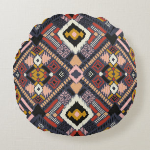 Tribal Afrikaanse Chevron Aztec Patroon Rond Kussen