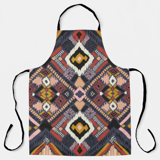 Tribal Afrikaanse Chevron Aztec Patroon Schort (Voorkant)