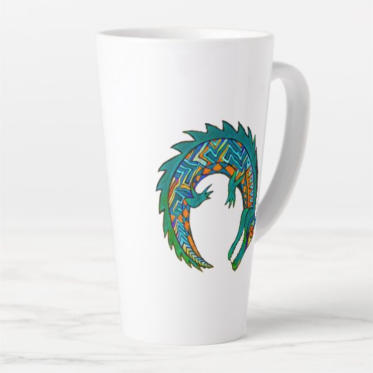 Tribal Alligator Latte Mok (Rechterhoek)