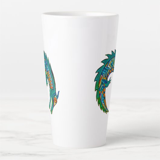 Tribal Alligator Latte Mok (Voorkant)