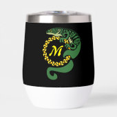 Tribal Alligator Lizard Hugging Sun Monogram (Voorkant)