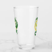 Tribal Alligator Lizard Hugging Sun Monogram Glas (Links)