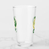 Tribal Alligator Lizard Hugging Sun Monogram Glas (Rechts)