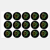 Tribal Alligator Lizard Hugging Sun Monogram Labels (Vel)