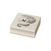 Tribal Alligator Lizard Hugging Sun Monogram Rubberstempel (Stempel)
