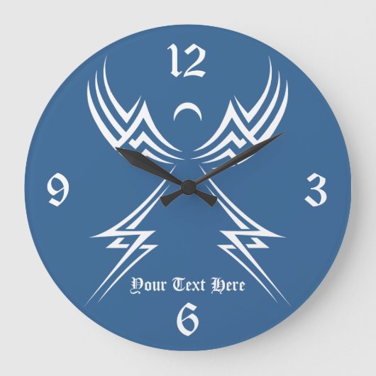 Tribal Angel aangepaste muur klok (Voorkant)