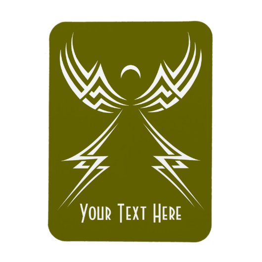 Tribal Angel custom magnet Magneet (Verticaal)