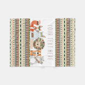 Tribal Animal Baby Fleece Deken (Voorkant (Horizontaal))