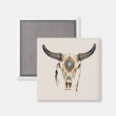 Tribal Animal Skull Magneet (Voorkant / Achterkant)