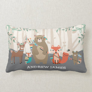 Tribal Animals Boy Nursery Room Woodland Kussen