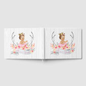 Tribal Antler Boho Princess Baby shower gastenboek (Volledig)