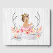 Tribal Antler Boho Princess Baby shower gastenboek (Achterkant)