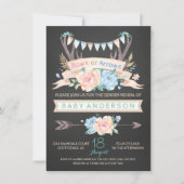 Tribal Antler Chalk Geslacht Reveal Uitnodigingen (Voorkant)