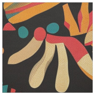 Tribal Aqua "Aztec Dream" Luxe Katoen Twill Stof