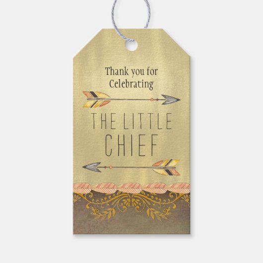 Tribal Arrow-Baby shower Cadeaulabel (Voorkant)