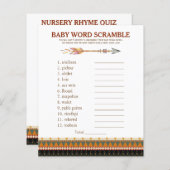 Tribal Arrow Baby shower Games (Voorkant / Achterkant)