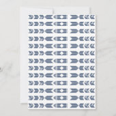 Tribal Arrow Baby shower Invitation Boy Kaart (Achterkant)