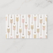 Tribal Arrow Baby shower Luier Raffle Ticket Tan Informatiekaartje (Achterkant)