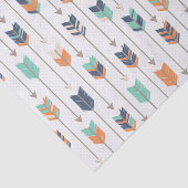 Tribal Arrow Blue Oranje Green Tissuepapier (Detail)