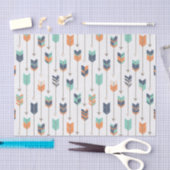 Tribal Arrow Blue Oranje Green Tissuepapier (Craft)