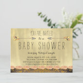 Tribal Arrow Boy Baby shower Kaart (Staand voorkant)