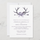 Tribal Arrow en Antlers Paars Kaart (Voorkant)