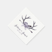 Tribal Arrow en Antlers Paarse Servetten (Hoek)