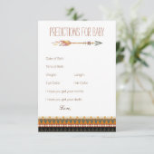 Tribal Arrow Predictions Advies Kaarten Baby showe (Staand voorkant)