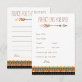 Tribal Arrow Predictions Advies Kaarten Baby showe (Voorkant / Achterkant)