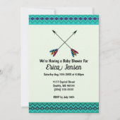 Tribal Arrows Baby shower Abstract blauw en groen Kaart (Voorkant)