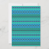 Tribal Arrows Baby shower Abstract blauw en groen Kaart (Achterkant)