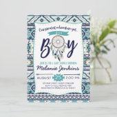 Tribal Arrows Baby shower Invitation, het is een j Kaart (Staand voorkant)