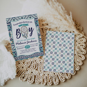 Tribal Arrows Baby shower Invitation, het is een j Kaart