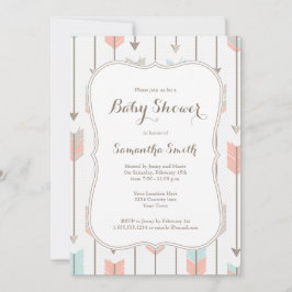 Tribal Arrows Baby shower Invitation Kaart