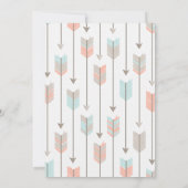 Tribal Arrows Baby shower Invitation Kaart (Achterkant)