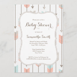 Tribal Arrows Baby shower Invitation Kaart