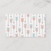 Tribal Arrows Baby shower Luier Raffle Ticket Informatiekaartje (Achterkant)