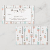 Tribal Arrows Baby shower Luier Raffle Ticket Informatiekaartje (Voorkant / Achterkant)