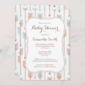 Tribal Arrows Boy Baby shower Invitation Kaart (Voorkant / Achterkant)