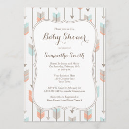 Tribal Arrows Boy Baby shower Invitation Kaart